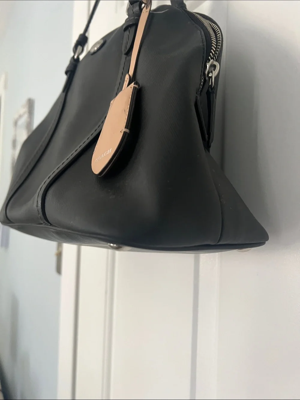 Coach structured leather